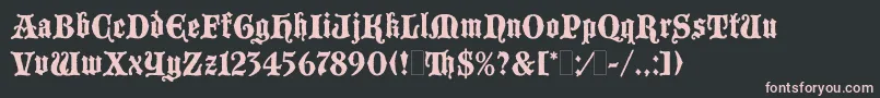 BlackmoorLetPlain.1.0 Font – Pink Fonts on Black Background