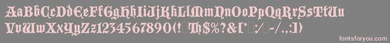 BlackmoorLetPlain.1.0 Font – Pink Fonts on Gray Background