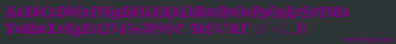 BlackmoorLetPlain.1.0 Font – Purple Fonts on Black Background