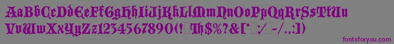 BlackmoorLetPlain.1.0 Font – Purple Fonts on Gray Background
