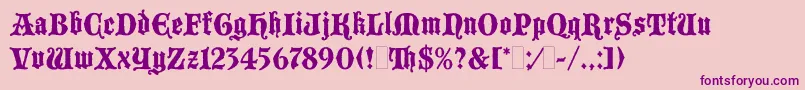 BlackmoorLetPlain.1.0 Font – Purple Fonts on Pink Background