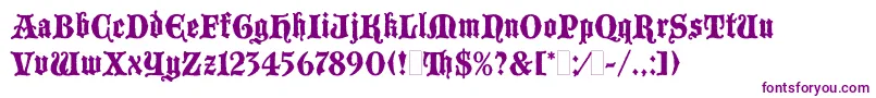 BlackmoorLetPlain.1.0 Font – Purple Fonts on White Background