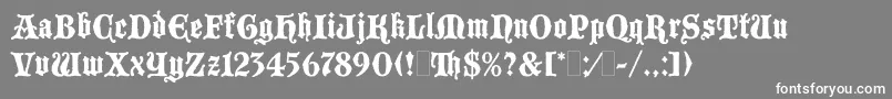 BlackmoorLetPlain.1.0 Font – White Fonts on Gray Background