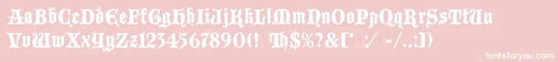 BlackmoorLetPlain.1.0 Font – White Fonts on Pink Background