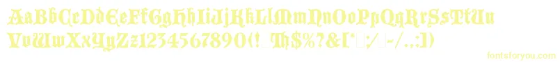 BlackmoorLetPlain.1.0 Font – Yellow Fonts on White Background