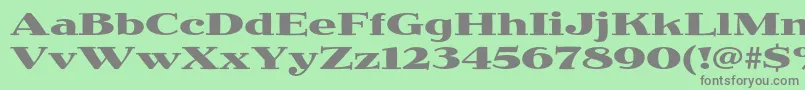 JimbostdBoldexpanded Font – Gray Fonts on Green Background