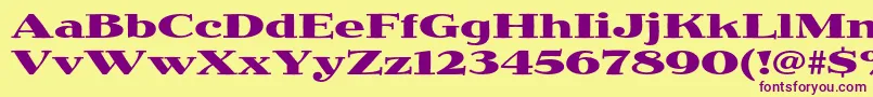 JimbostdBoldexpanded Font – Purple Fonts on Yellow Background