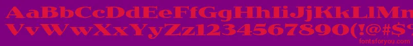 JimbostdBoldexpanded Font – Red Fonts on Purple Background