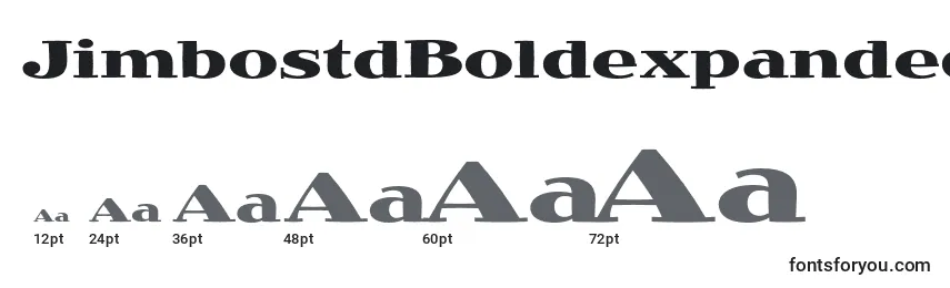 JimbostdBoldexpanded Font Sizes