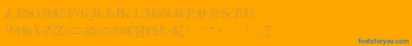 Saiba mais sobre a fonte Stencix Fonte Stencix – fontes azuis em um fundo laranja