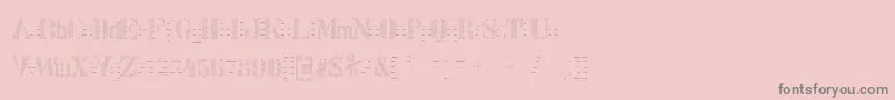 Stencix-Schriftart – Graue Schriften auf rosa Hintergrund
