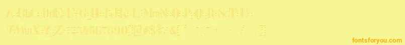 Stencix Font – Orange Fonts on Yellow Background
