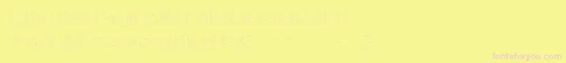 Stencix Font – Pink Fonts on Yellow Background