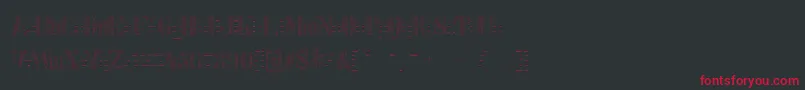 Stencix-Schriftart – Rote Schriften auf schwarzem Hintergrund
