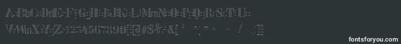 Fonte Stencix – fontes brancas em um fundo preto