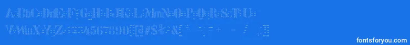 Saiba mais sobre a fonte Stencix Fonte Stencix – fontes brancas em um fundo azul
