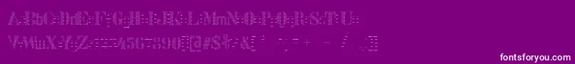 Stencix Font – White Fonts on Purple Background