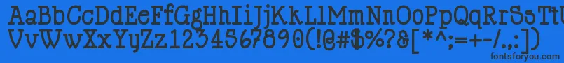 Шрифт HappyPhantomBold – чёрные шрифты на синем фоне