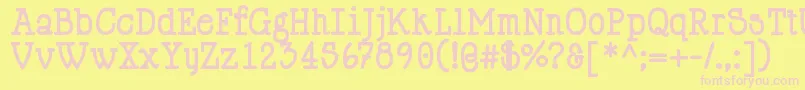 HappyPhantomBold Font – Pink Fonts on Yellow Background