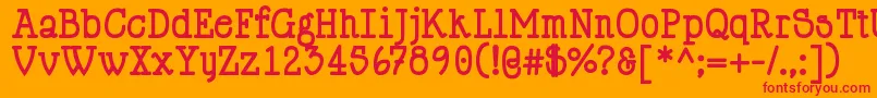 HappyPhantomBold Font – Red Fonts on Orange Background