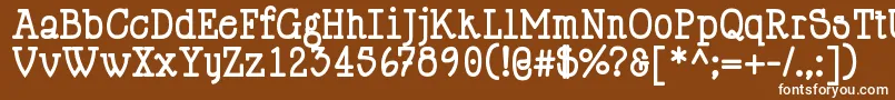 Police HappyPhantomBold – polices blanches sur fond brun