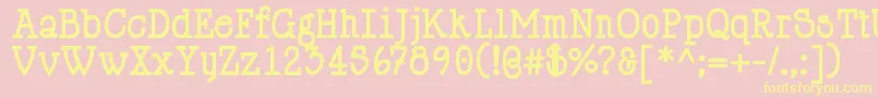 HappyPhantomBold Font – Yellow Fonts on Pink Background