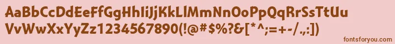 MontaraBoldgothic Font – Brown Fonts on Pink Background