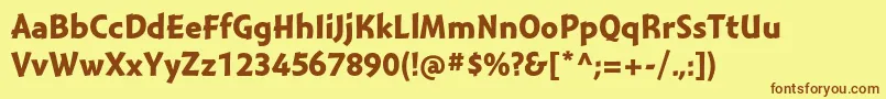 MontaraBoldgothic Font – Brown Fonts on Yellow Background