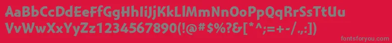 MontaraBoldgothic Font – Gray Fonts on Red Background