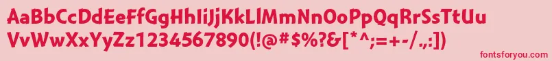 MontaraBoldgothic Font – Red Fonts on Pink Background