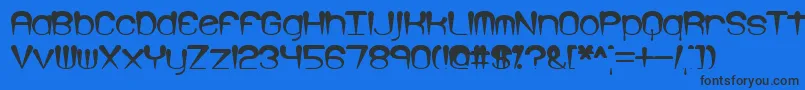 LarkspurBrk Font – Black Fonts on Blue Background