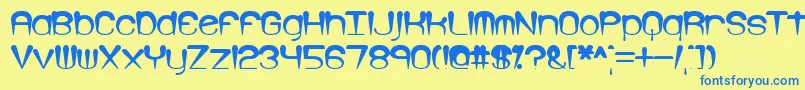 LarkspurBrk Font – Blue Fonts on Yellow Background