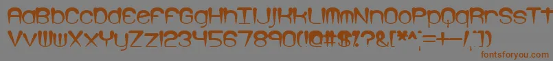 LarkspurBrk-Schriftart – Braune Schriften auf grauem Hintergrund