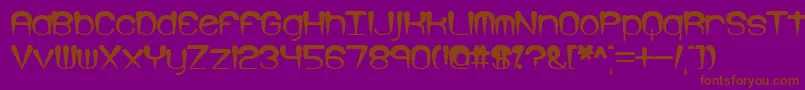 LarkspurBrk Font – Brown Fonts on Purple Background