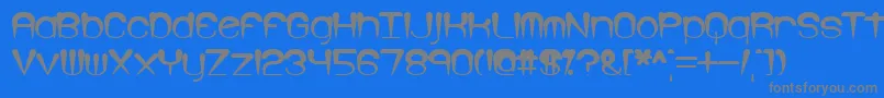 LarkspurBrk-Schriftart – Graue Schriften auf blauem Hintergrund
