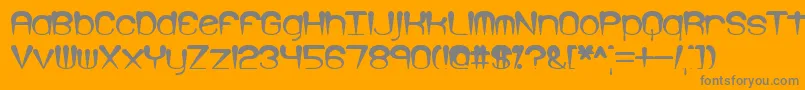 LarkspurBrk-Schriftart – Graue Schriften auf orangefarbenem Hintergrund