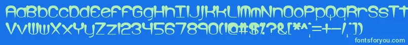 LarkspurBrk Font – Green Fonts on Blue Background