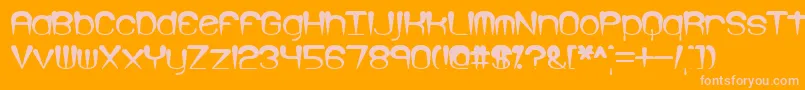 LarkspurBrk Font – Pink Fonts on Orange Background