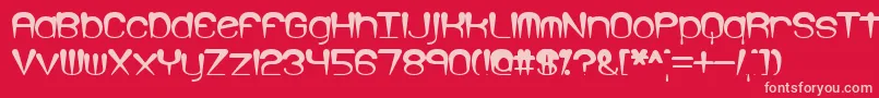 LarkspurBrk Font – Pink Fonts on Red Background