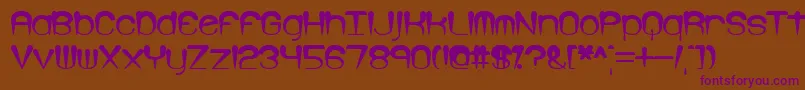 LarkspurBrk Font – Purple Fonts on Brown Background