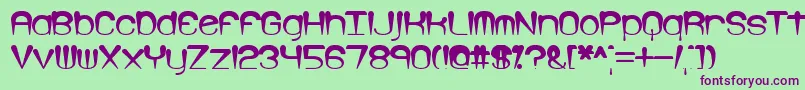 LarkspurBrk Font – Purple Fonts on Green Background