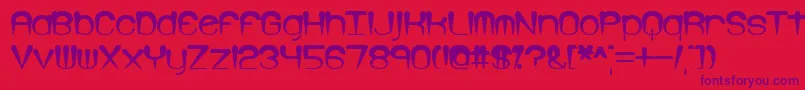 フォントLarkspurBrk – 赤い背景に紫のフォント