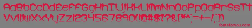 LarkspurBrk Font – Red Fonts on Gray Background