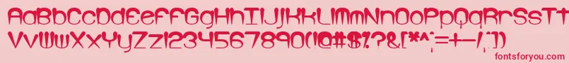 フォントLarkspurBrk – ピンクの背景に赤い文字