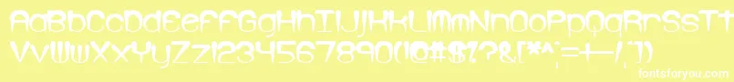 LarkspurBrk Font – White Fonts on Yellow Background