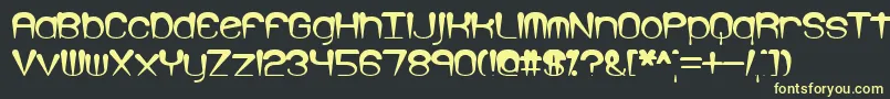 LarkspurBrk Font – Yellow Fonts on Black Background