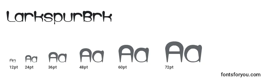Размеры шрифта LarkspurBrk