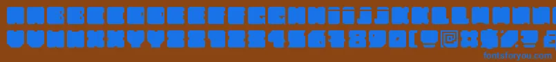 fuente FatAss – Fuentes Azules Sobre Fondo Marrón