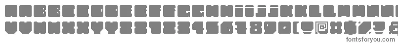FatAss-fontti – harmaat kirjasimet valkoisella taustalla