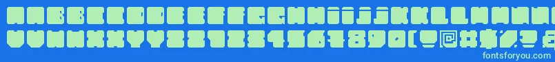 FatAss Font – Green Fonts on Blue Background